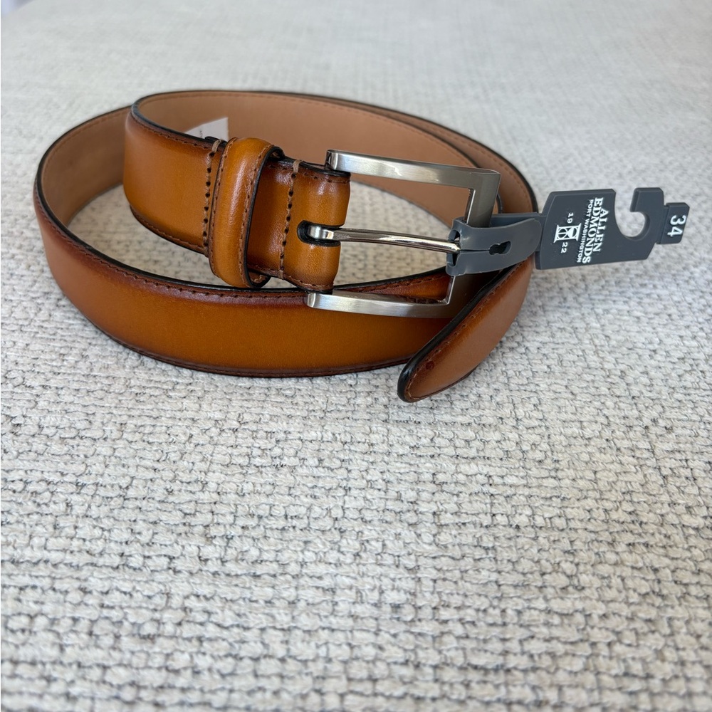 Allen Edmonds Main Street Dress Belt Walnut 34